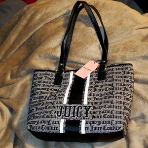 Juicy Couture  Black status Gothic Stripe Tote